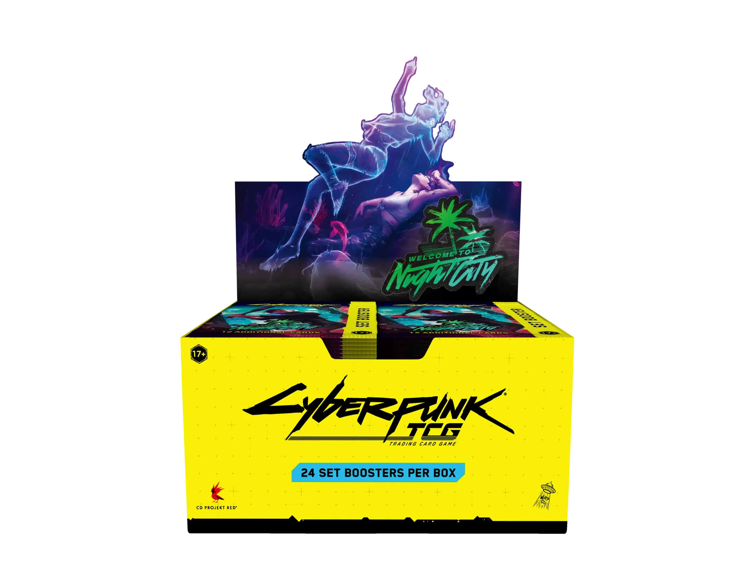 Cyberpunk TCG – Welcome to Night City Display mit 24 Boostern (EN) – Original-Produktabbildung