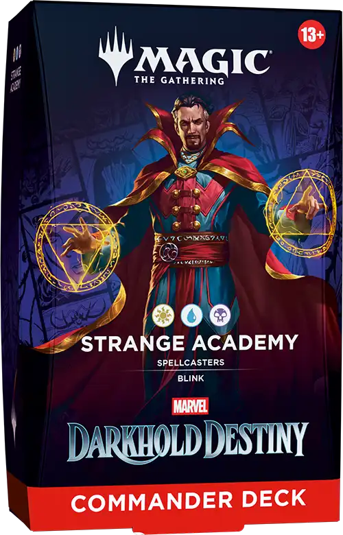 Magic: The Gathering Marvel Darkhold Destiny Commander Deck – Strange Academy, englische Originalverpackung